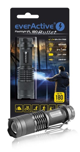 Przejdź do produktu latarka ręczna everActive FL 180 Bullet