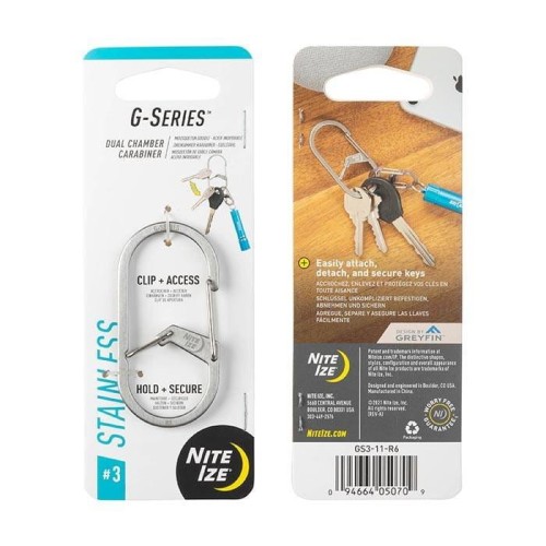 Przejdź do produktu S-Biner #4 G-series Dual Chamber Carabiner stalowy 