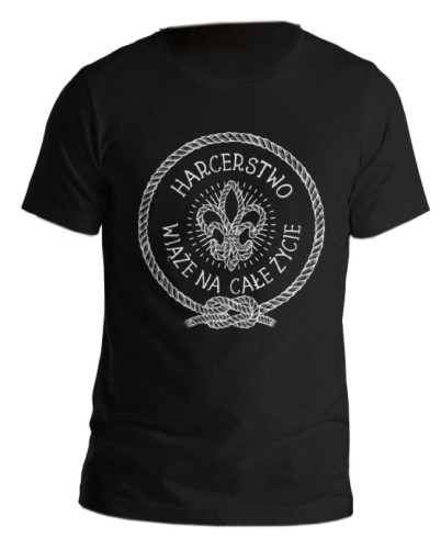 Przejdź do produktu koszulka HARCERSTWO WIĄŻE NA CAŁE ŻYCIE  - czarna