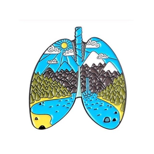 Przejdź do produktu ZIELONE PŁUCA pin - przypinka metalowa  