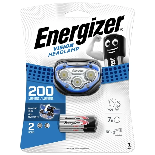 Przejdź do produktu latarka czołowa ENERGIZER VISION 200 lumenów, 50 metrów
