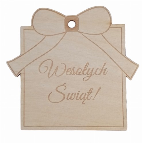 Przejdź do produktu drewniana bombka z grawerem - wesołych świąt