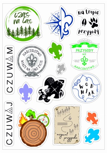 Przejdź do produktu naklejki harcerskie - arkusz A5 naklejek dla harcerza