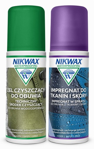 Przejdź do produktu Nikwax impregnat do tkanin i skór + żel czyszczący do butów 125 ml