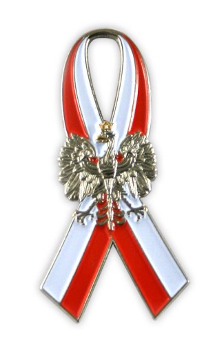 Przejdź do produktu przypinka wstęga biało-czerwona z orłem