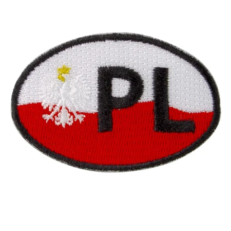 plakietka owalna PL i orzeł
