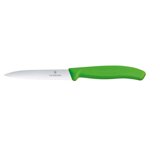 Przejdź do produktu Swiss Classic nóż kuchenny Victorinox 6.7736.L4, ostrze z ząbkami, zielony