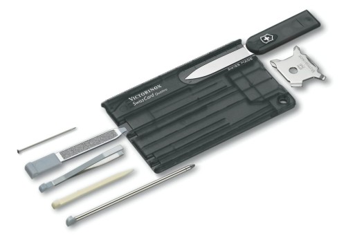 Przejdź do produktu SwissCard Quattro Victorinox 0.7233.T3 czarna transparentna