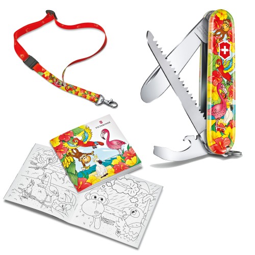 Przejdź do produktu scyzoryk Victorinox 0.2373.E3 My First Parrot + smycz i kolorowanka