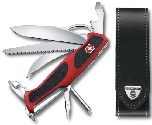 Przejdź do produktu zestaw scyzoryk Victorinox 0.9683.MC RangerGrip 58 Hunter plus etui 4.0506.L