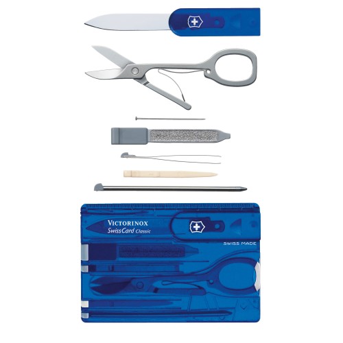 Przejdź do produktu SwissCard Classic Victorinox 0.7122.T2 niebieska transparentna 